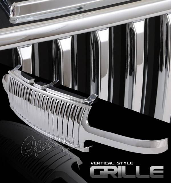 OptionRacing - Chevrolet Silverado Option Racing Chrome Grille - Vertical Style - 65-15300