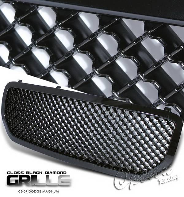 OptionRacing - Dodge Magnum Option Racing Black Grille - Diamond Style - Black - 65-17270
