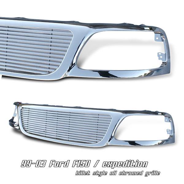 OptionRacing - Ford F150 Option Racing Billet Grille - 65-18175