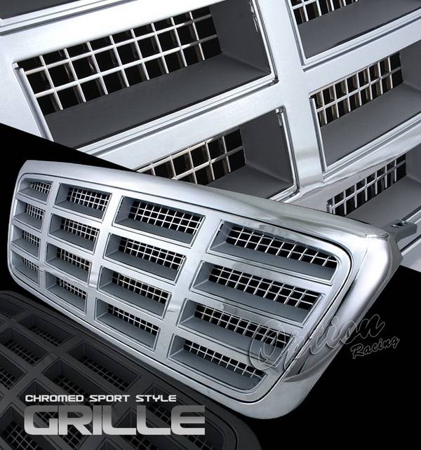 OptionRacing - Ford F150 Option Racing Chrome Grille - Diamond Style - Chrome - 1PC - 65-18349