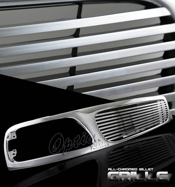 OptionRacing - Ford F150 Option Racing Chrome Grille - Billet Style - Chrome - 1PC - 65-18388