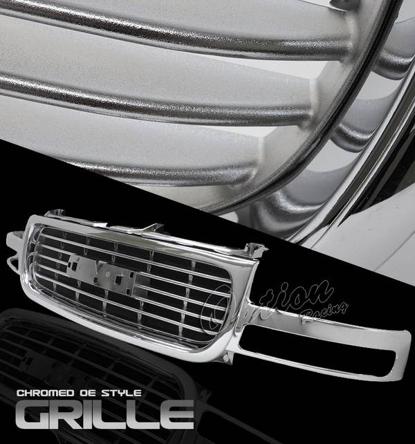 OptionRacing - GMC Sierra Option Racing Chrome Grille - OEM Style - 65-19342