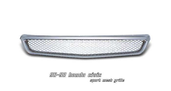 OptionRacing - Honda Civic Option Racing Mesh Sport Grille - 65-20206