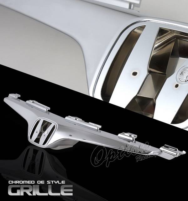 OptionRacing - Honda Accord 2DR Option Racing Chrome Grille - OEM Style - 65-20332