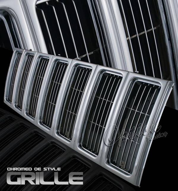 OptionRacing - Jeep Cherokee Option Racing Chrome Grille - OEM Style - 65-26338