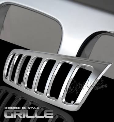 OptionRacing - Jeep Grand Cherokee Option Racing Chrome Grille - OEM Style - 65-26348