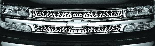Pilot - Chevrolet Tahoe Pilot Stainless Steel Flame Grille Insert - Set - SG-142