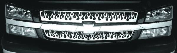 Pilot - Chevrolet Silverado Pilot Stainless Steel Flame Grille Insert - Set - SG-143