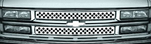 Pilot - GMC CK Truck Pilot Stainless Steel Punch Grille Insert - Set - SG-161