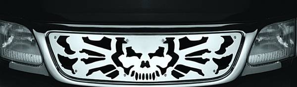 Pilot - Ford F250 Pilot Stainless Steel Skull Honeycomb Grille Insert - 1PC - SG-232