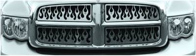 Pilot - Dodge Ram Pilot Stainless Steel Flame Grille Insert - 1PC - SG-342
