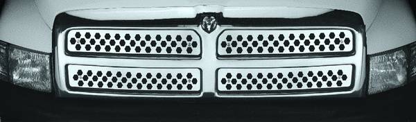 Pilot - Dodge Ram Pilot Stainless Steel Punch Grille Insert - Set - SG-361