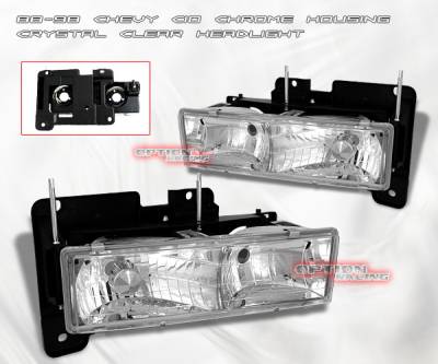 OptionRacing - Chevrolet C10 Option Racing Headlights - Chrome - 10-15246