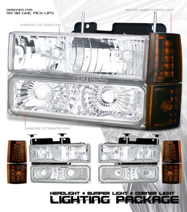 OptionRacing - GMC CK Truck Option Racing Headlight - 10-19185