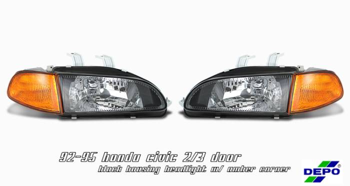 OptionRacing - Honda Civic Option Racing Headlight - 10-20199