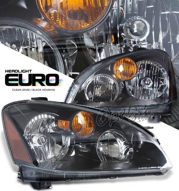 OptionRacing - Nissan Altima Option Racing Headlights - Black - 10-36280