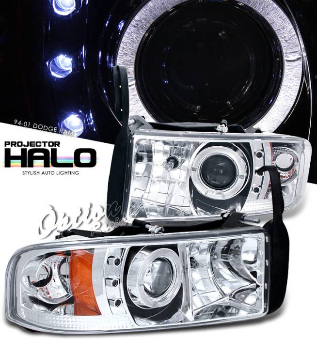 OptionRacing - Dodge Ram Option Racing Projector Headlight - 11-17292
