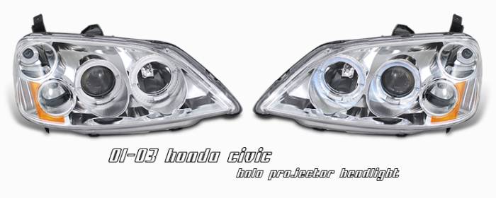 OptionRacing - Honda Civic Option Racing Projector Headlight - 11-20188