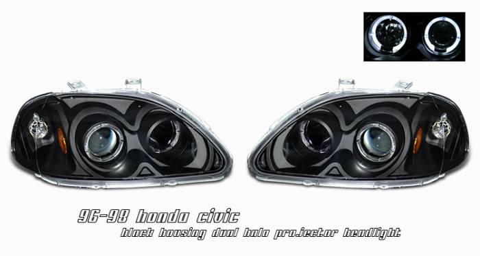 OptionRacing - Honda Civic Option Racing Projector Headlight - 11-20195