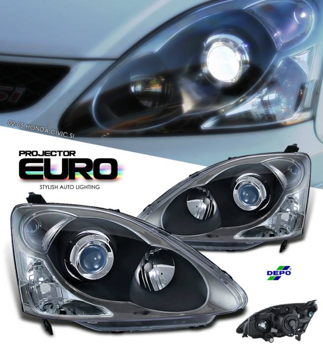 OptionRacing - Honda Civic Option Racing Projector Headlight - 11-20199