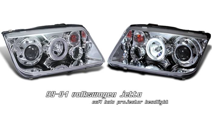 OptionRacing - Volkswagen Jetta Option Racing CCFL Projector Headlight - 12-45128