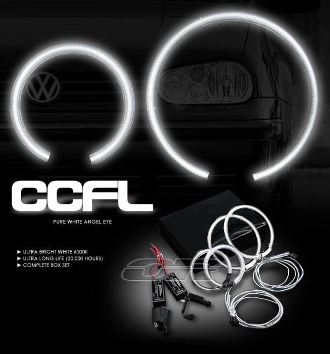 OptionRacing - Volkswagen Golf Option Racing CCFL Halo Ring for Headlights - 13-45114
