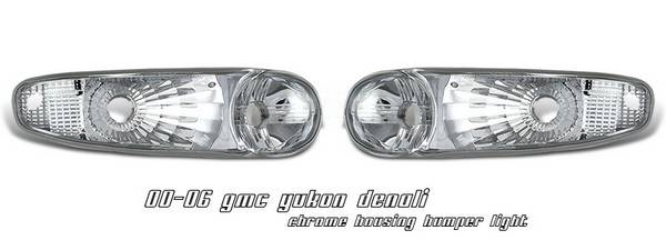 OptionRacing - GMC Yukon Option Racing Bumper Light - Chrome Housing - 16-19141