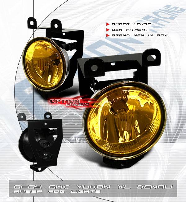 OptionRacing - GMC Yukon Option Racing Fog Light Kit - Amber - 28-15110
