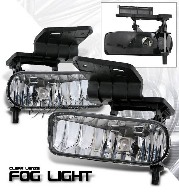 OptionRacing - Chevrolet Silverado Option Racing Fog Light Kit - Clear - 28-15353