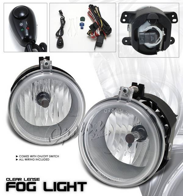 OptionRacing - Chrysler Sebring Option Racing Fog Light Kit - Clear - 28-16210