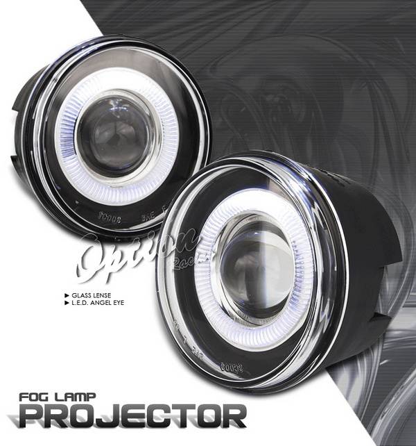 OptionRacing - Jeep Grand Cherokee Option Racing Fog Light Kit - Halo Projector - 28-16255