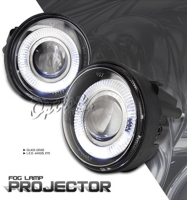 OptionRacing - Dodge Neon Option Racing Fog Light Kit - Halo Projector - 28-17234