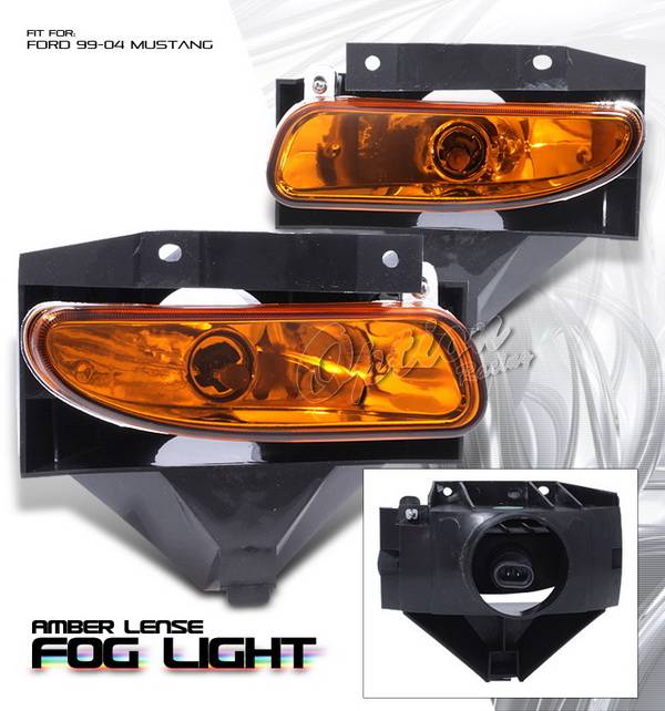 OptionRacing - Ford Mustang Option Racing Fog Light Kit - Amber - 28-18123