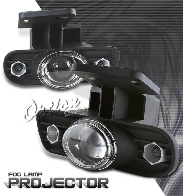 OptionRacing - GMC Sierra Option Racing Fog Light Kit - Halo Projector - 28-19249
