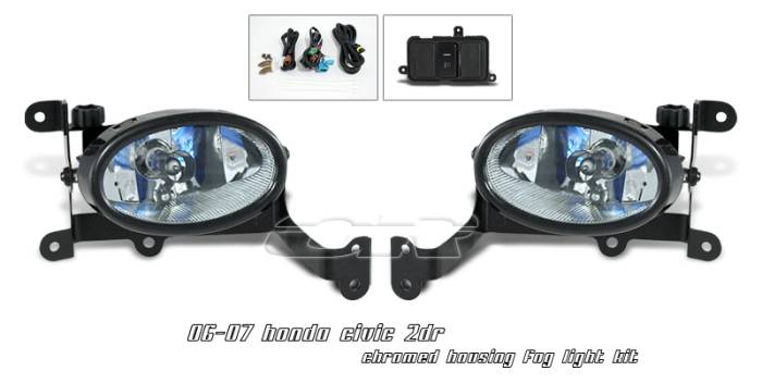 OptionRacing - Honda Civic Option Racing Fog Light Kit - 28-20127