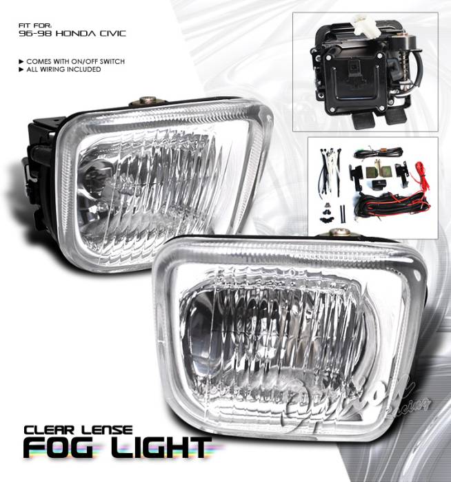 OptionRacing - Honda Civic Option Racing Fog Light Kit - 28-20195