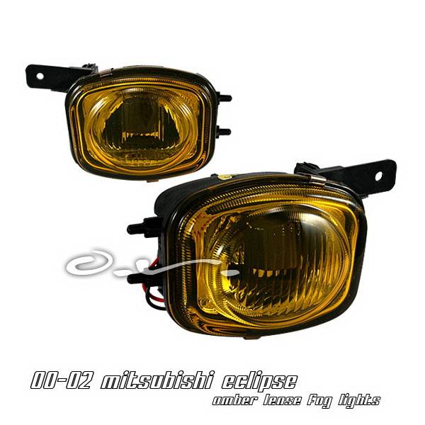 OptionRacing - Mitsubishi Eclipse Option Racing Fog Light Kit - Amber - 28-35148
