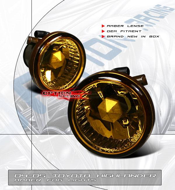 OptionRacing - Toyota Highlander Option Racing Fog Light Kit - 28-44160