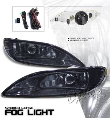 OptionRacing - Toyota Camry Option Racing Fog Light Kit with Wiring Kit - Smoke - 28-44208