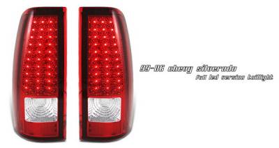 OptionRacing - Chevrolet Silverado Option Racing LED Taillights - Red Full LED Version - 75-15142