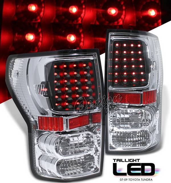 OptionRacing - Toyota Tundra Option Racing LED Taillights - Black - 75-44330