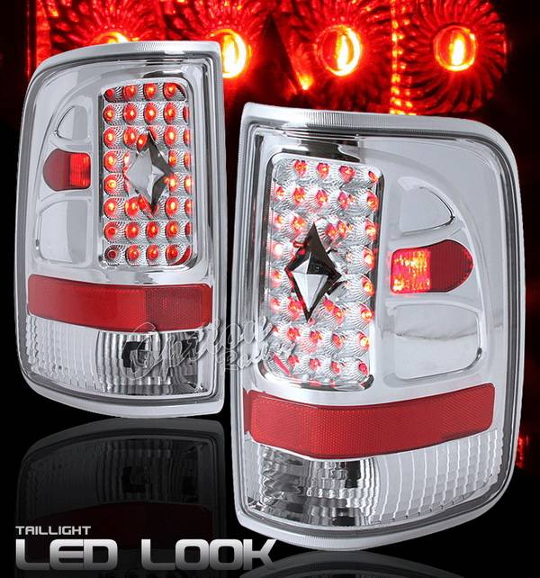 OptionRacing - Ford F150 Option Racing Taillights LED Look - Chrome - FDPU-04TC