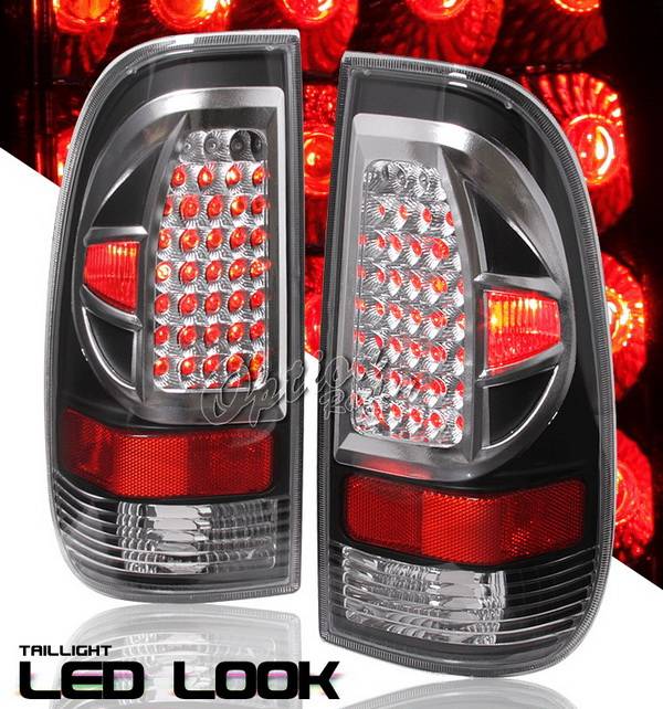 OptionRacing - Ford F150 Option Racing Taillights LED Look - Black - FDPU-97TB