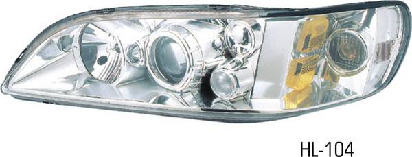 Pilot - Honda Accord 2DR & 4DR Pilot Chrome Projector Headlight - Pair - HL-104