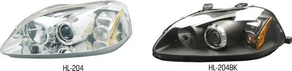 Pilot - Honda Civic Pilot Chrome Projector Headlight - Pair - HL-204