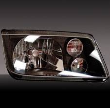 Pilot - Volkswagen Jetta Pilot Black Headlight with Fog Light - Pair - HL-751BK