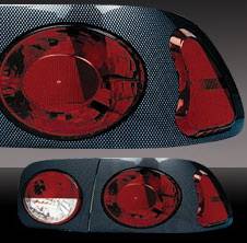 Pilot - Honda Civic 2DR & 4DR Pilot Carbon Fiber Look Taillight - Paintable Bezel - Set - TL-201PB
