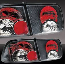 Pilot - Honda Civic 2DR Pilot Carbon Fiber Look Taillight - Set - TL-202CF