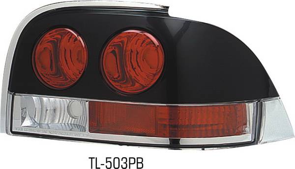 Pilot - Ford Mustang Pilot Carbon Fiber Look Taillight - Paintable Bezel - Pair - TL-503PB