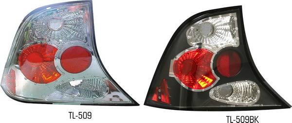 Pilot - Ford Focus 4DR Pilot Chrome Taillight - Pair - TL-509